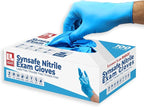 Synsafe 4 Mil - Blue Nitrile Exam Gloves –Disposable Latex Free & Powder Free – Extra Strong, Rubber Gloves