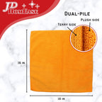 Microfiber Cleaning Cloths,24 Pack, 16"x16", All-Purpose, Softer, Highly Absorbent, Lint-Free, Reusable, Washable Pro Towels, Orange, for House, Kitchen, Bathroom, Car, Office