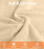 Roll of Microfiber Cleaning Cloth –100 Pack, Tear Away Microfiber Towels, Reusable, Washable, Scratch-Free, Kitchen Towels for Car, Home, Kitchen, Glass, Dishes(Wheat Beige)