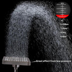 Voolan High Pressure Rain Shower Head - Luxury Modern Look - The Adjustable Replacement For Your Bathroom Showerhead - 6" Square High Flow Pressure Boosting Showers (Oil Rubbed Bronze)