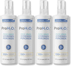 ProH2O2 3% Food Grade Hydrogen Peroxide – Natural Cleaner & Disinfectant – Suitable for Household Use – Ideal for Cleaning, Sanitizing & Gargle – 8 oz Spray Bottle (Pack of 4)