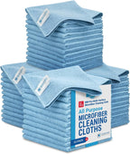 Microfiber Cleaning Wholesale Cloths (48 Pack) | Size 12" x 12"| All Purpose Microfiber Towels - Clean, Dust, Polish, Scrub, Absorbent (Blue)