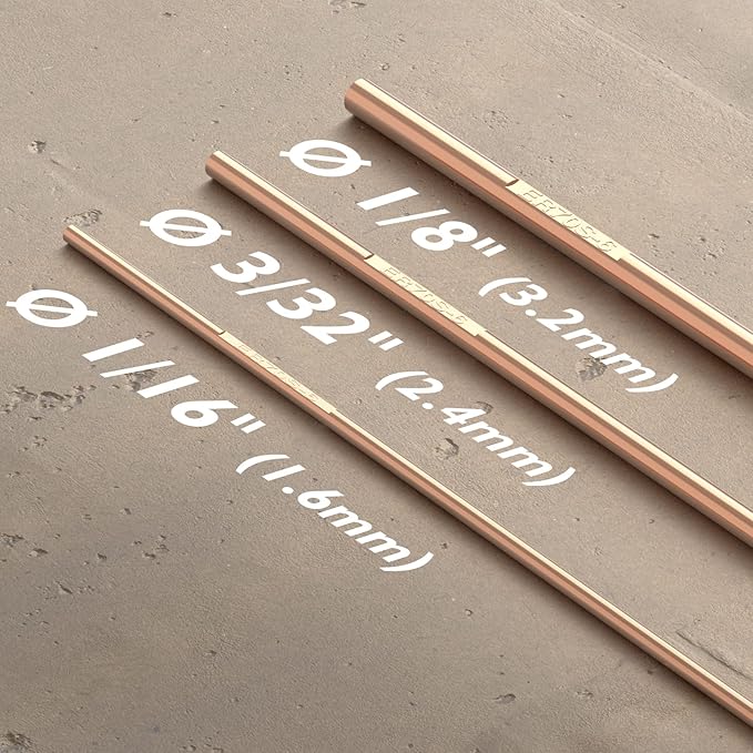 TOOLIOM Mild Steel TIG Welding Rod ER70S-6 TIG Filler Rod 1/8" x 16" 5LB Welding Wire