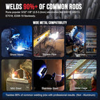 250Amp Stick Welder 110V/220V Dual Voltage, with LED Display ARC Welding Machine w/Hot Start, IGBT Inverter, Portable Welder with Complete Kit (10 Rods, Clamps, Gloves), Anti-Stick for Home/Diy/Farm