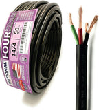 NATIONAL Wire & Cable – 14 AWG 4-Conductor Premium Copper Wire, 50 ft, Stranded | Made in USA, Heavy-Duty Flexible Jacket | Automotive, Low Voltage, LED, Lights, DIY, Indoor and Outdoor Use5