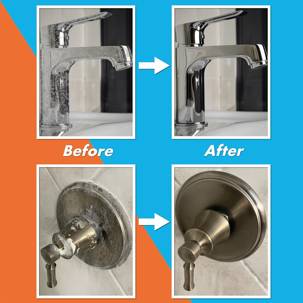 ShineSafe Hard Water Stain Remover – Professional-Grade Calcium Lime Rust Cleaner for Glass, Shower, Tub, Sink – Bleach-Free – 32 Fl Oz