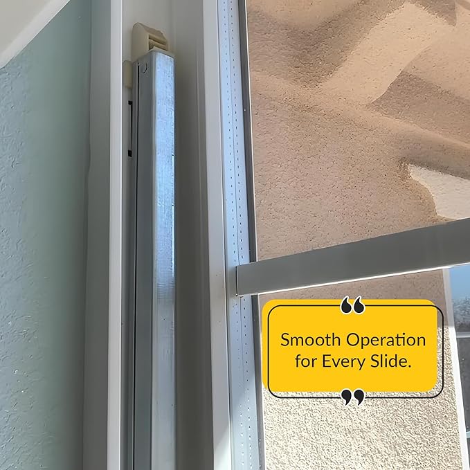 Brixwell Window Channel Balance, Aluminum Channel and White Nylon Sash, 28" Length, 9/16" Width, 1/2" Depth, Sash Bracket Included, 13 to 19 lbs Sash Weight, Window Hardware