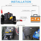 E9 40 Amp Circuit Breaker with Recessed Switch Design | Waterpoof IP67 Protection DC 12V-72V 40A Manual Reset UL Surface Mount