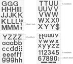 Outus 8 Sheets Vinyl Letter Stickers Self Adhesive Mailbox Numbers Alphabet Stickers Stick on Letters for Christmas Stockings Scrapbook Bulletin Board School Business(2 Inch,Glitter Black)