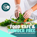 Medical Clear Vinyl Gloves Powder Free & Latex Free, Disposable, Food Safe