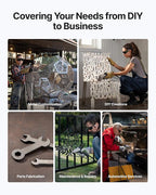 xTool MetalFab 1200w 4-in-1 Laser Welding Machine CNC Cutter Cleaner Engraver, 400mm/s Precise Cutting, 8X Faster Than TIG, 108+ presets, Cut 10mm Carbon Steel, Industrial Grade Laser Welder