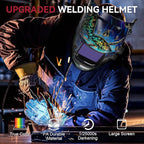ARCCAPTAIN Auto Darkening Welding Helmet, 3.94"X3.66" Large Viewing Screen True Color Welding Hood with 4 Arc Sensor Solar Powered, Wide Shade 4-5/5-9/9-13 Welding Mask (Godzilla)