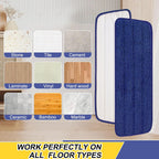 16.5 inch Reusable Mop Pads Microfiber Spray Mop Replacement Heads for Wet/Dry Mops Compatible with Bona Floor Care System (5 Pack)