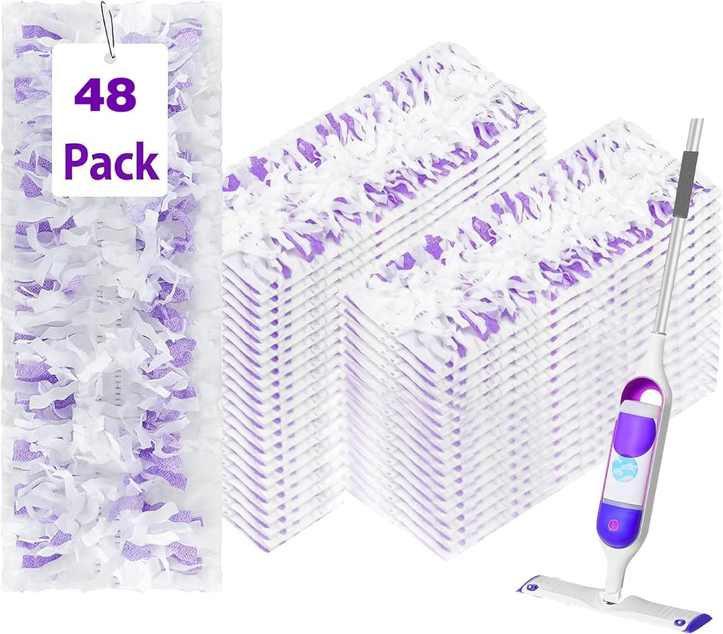 48 Pack PowerMop Refills Pads for Swiffer PowerMop Multi-Surface Mops and PowerMop Wood Mops，Disposable mop Pads Replacement for Floor Cleaning.