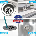 SANI 360° Sani Sticks Drain Cleaner and Deodorizer, Enzyme Pipe Cleaners, Eliminate Odors, Prevent Clogged Drains, Safe for Sinks, Bathtub Drains, Septic Tanks, 24 Count, Oak Moss