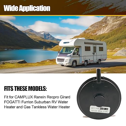 Water Heater Air Pressure Switch Fit for CAMPLUX Ranein Recpro Girard FOGATTI Furrion Suburban RV and Gas Tankless Water Heater