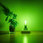 E12 Green Light Bulb Colored Chandelier Light Bulbs, 4W 40 Watt Equivalent Dimmable Green Candelabra Light Bulbs, 6 Pack