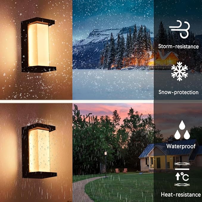 Outdoor Wall Sconce Lights Exterior Lighting fixtures LED,1500LM 3000K 4000K 5000K Adjustable Wall Mount Porch Lights,Outdoor Sconce Lamp for Front Door Garage Coach