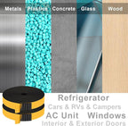 Strong Self Adhesive Foam Weather Stripping, Foam Seal Tape for Doors and Windows, SoundProof Weatherproof Insulation Strips, AC Seal Strip, Anti-Collision, Anti-Bug(1 in x 1/8 in x 33Ft)