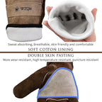 Leather Work Gloves for Men or Women. XX-Large Glove for Gardening, Tig/Mig Welding, Construction, Chainsaw, Farm, Ranch etc. Cowhide, Cotton Lined, Utility, Firm Grip, Durable. Coffee-grey 2XL