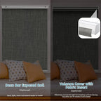 SmartWings Motorized Smart Blinds with Remote, Custom Automatic 100% Blackout Roller Shade Compatible with Alexa/Homekit/Google, Electric Smart Blinds for Indoor Windows, Vigor Dove