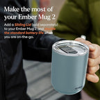 Ember Temperature Control 14oz Smart Mug 2, App-Controlled and Rechargeable Heated Coffee Cup Warmer with Intelligent LED Display, Powder Blue