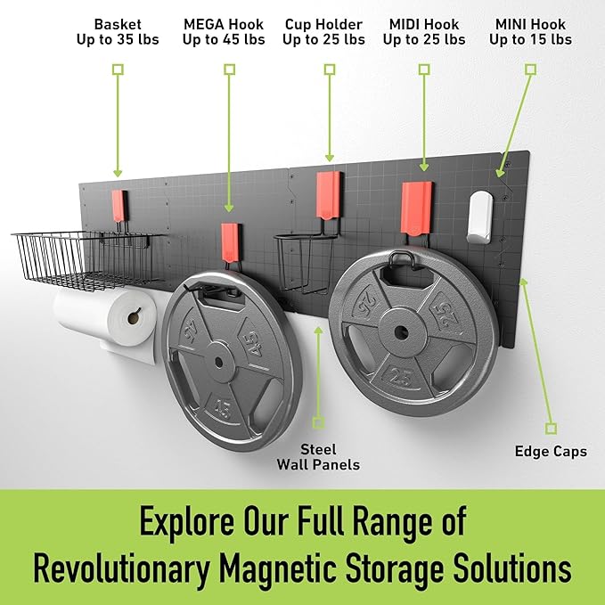 GATOR MAGNETICS MIDI 4 in Open Hooks, 25 lb Heavy Duty Magnetic Hooks for Steel Surfaces, Patented Easy-Release, Non-Slip Grip – Storage & Organization, Garage, Shed, Home, Cleaning Tools - 3 Pack