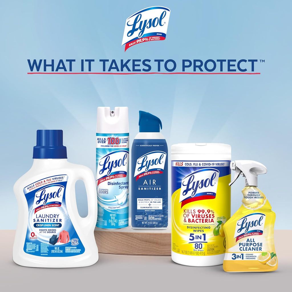 Lysol Mold & Mildew Remover Spray, Bathroom & Shower Cleaner, Disinfectant Spray, Stain Remover with Bleach, Tough on Black Mold, Multipurpose Cleaner for Home and Kitchen, 32oz