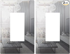 LIDER Decorator Wall Plate, Impact Resistant, Mirrored Acrylic, Plexiglass, Reflective Finish, Screwless Light Switch/Outlet Cover, UL Listed, Mid-Size 1-Gang 4.88" x 3.11", Silver, 2 Pack