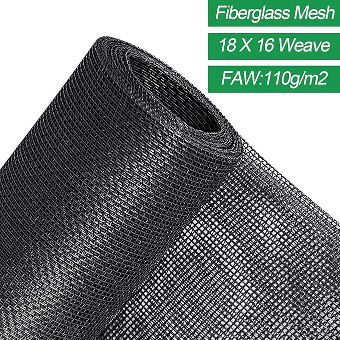Fiberglass Window Screen Roll 72in x 100ft DIY Custom Screens Replacement Mesh for Windows Doors Patio Screens Premium Pet Proof Screen Porch Screen for Outdoor Kitchens Tree Houses Pool Houses