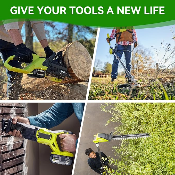 [Upgraded] 7500mAh Replacement for Ryobi 40V Battery and Charger Combo Lithium ion Compatible with Ryobi Batteries OP4026 OP40601 OP4050A OP4040 OP4030 OP4050 and OP401 Battery Charger