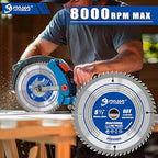 6-1/2-Inch 60-Tooth Circular Saw Blade,TCT ATB Framing Blade,20mm Bore(16mm Reduction Ring Included) for Wood Fast Cutting