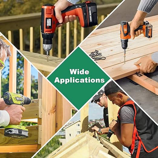 8 Inch Heavy-Duty Outdoor Deck Screws, 600Pcs Star Drive Decking Wood Screws, Rust Resistant Timber Screws for Timber/Log/Landscaping Wood (#14 x 8 Tan)