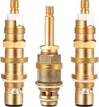 Dreyoo Ceramic Disc Cartridge Replacement for 910-030, Diverter Stem Replacement for 910-022, Shower Valve Faucet Cartridge Compatible with Price/Pfister, Hot Cold Diverter, Brass Construction