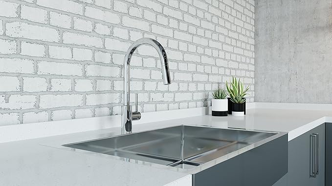 Pfister Stellen Kitchen Faucet with Pull Down Sprayer, Single Handle, High Arc, Polished Chrome Finish, LG529SAC