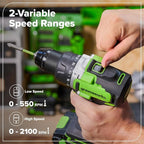 Greenworks 24V Cordless Brushless 800 in-lbs Drill/Driver, Professional Grade,21 Clutch, 4.0Ah USB-C Battery (24,000mAh Power Bank),65W USB-C Fast Charger(3-Port) and USB C to USB C Cable(3.3FT)