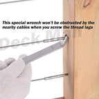 10 Pairs Left&Right Handed Thread Lag Screws for 1/8" Decking Cable Railing Kit/Hardware, Non-Turnbuckle System, Silver