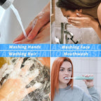 1080° Swivel Faucet Extender with 2 Function, Heavy Duty Rotating Sink Extension, Universal Swivel Robotic Arm, Rotating Splash Filter Extension for Kitchen Bathroom-2 Pcs/Silver