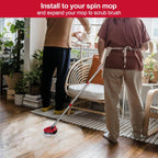 Spin Mop Scrub Brush Head Compatible for O Cedar EasyWring 1-Tank System, Floor Scrubber Mops Head Replacement Cleaning Brush for Bathroom, Kitchen, Tub and Tile, Spin Mop Attachments