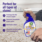 Carpet CPR Spot & Stain Remover Spray – Heavy Duty Carpet Cleaner for Pet Messes, Coffee & Tough Stains (32 Fl Oz (Pack of 2))