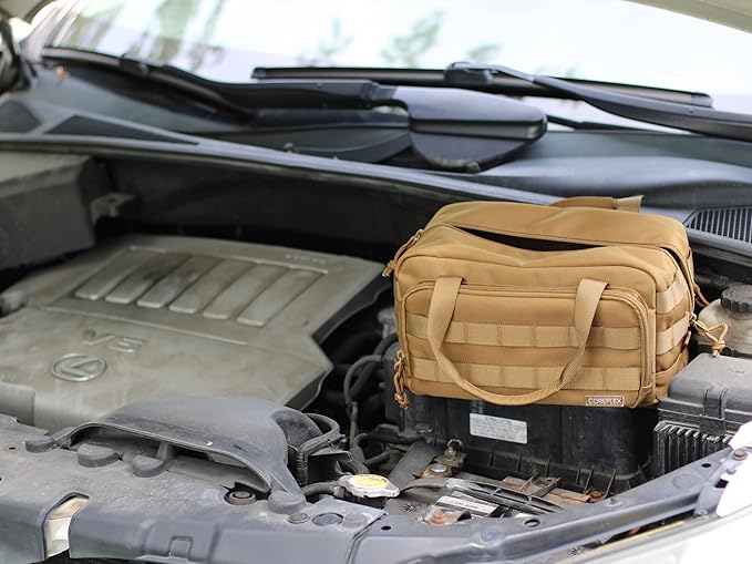 COREFLEX 12-Inch Heavy Duty Tool Bag, Tactical Gear Range EDC Bag for cars, Multi-Purpose Work Mechanics, Electrician, Carpenters, Builders, Plumbers 12'' X 7'' (Coreflex-Tac-01)