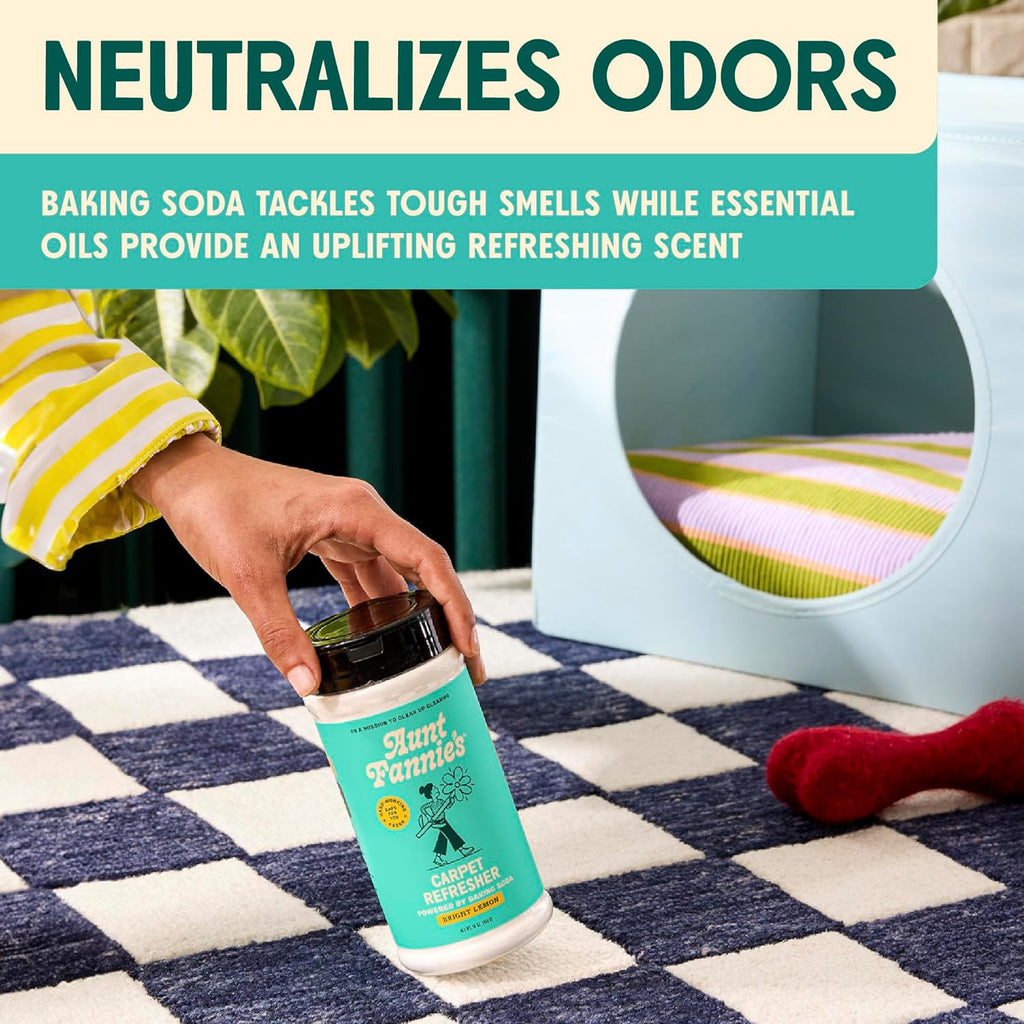 Aunt Fannie's Bundle: Floor Cleaner Vinegar Wash, Bright Lemon + Carpet Refresher, Bright Lemon