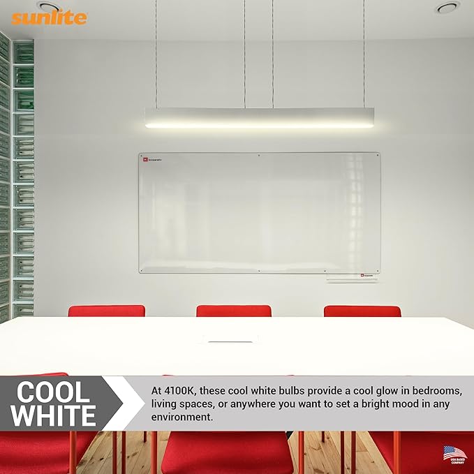 Sunlite 21-Inch F13T5/CW T5 Linear Fluorescent Lamp, 13 Watts, 850 Lumens, 4100K Cool White, Miniature G5 Bi-Pin Base, ROHS Compliant, High Performance Straight Tube, 10 Pack