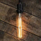 T10 Dimmable LED Tubular Bulb, Amber Long Tube Edison Light Retro Bulb, 6W, 60W Equivalent, Warm White 2700K, E26 Medium Base, Pendant Lighting Wall Sconces,Vanity 6 Pack