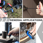 Topline 14-Piece T-Handle Hex Key Set, Metric&SAE, Long Arm Hex Keys, Portable Allen Wrenches Sets with Storage Rack for Basic Home Repair and Mechanics Maintenance