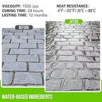 Wet Look Stone Sealer - 1 Gal High Gloss Paver Sealer Stone Color Enhancer Concrete Sealer with Long-Lasting Gloss Protection, Stain Proof for Interior and Exterior Slate, Driveway, Floor, Standsotne