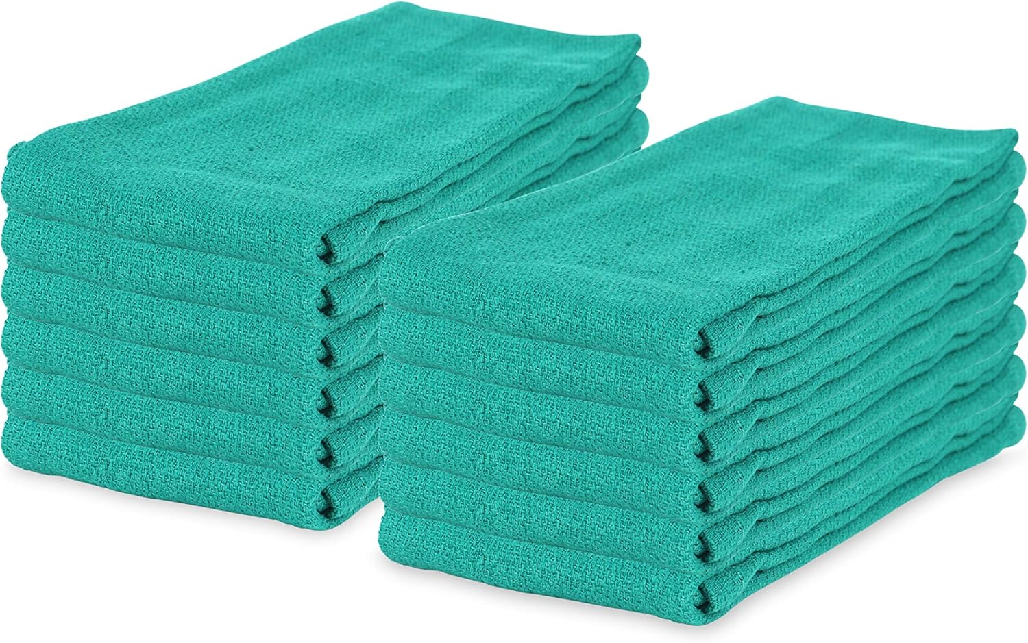 Arkwright Surgical Huck Towels - (Pack of 12) Lint Free & Highly Absorbent Pre-Treated Cotton Cleaning Cloths, Perfect for Medical, Auto Detailing, Window Glass, and Shop, 16 x 26 in, Hunter Green