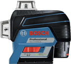 BOSCH GLL3-330CG 200 Ft 12V Max Connected 360 Degree Green-Beam Laser, Includes 2.0 Ah 12V Max Lithium-Ion Battery & Charger, AA1 Alkaline Battery Adapter, Hard Carrying Case, & Accessories