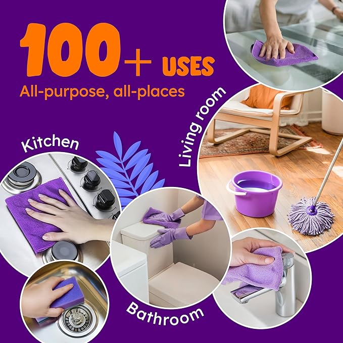 Originally Yellow Lavender Distilled White Vinegar For Cleaning Purpose | USA Made All Purpose Cleaner | Use as Glass, Kitchen & Floor Cleaner | Plant Derived Cleaning Vinegar Gallon 2 pack | 128 Oz