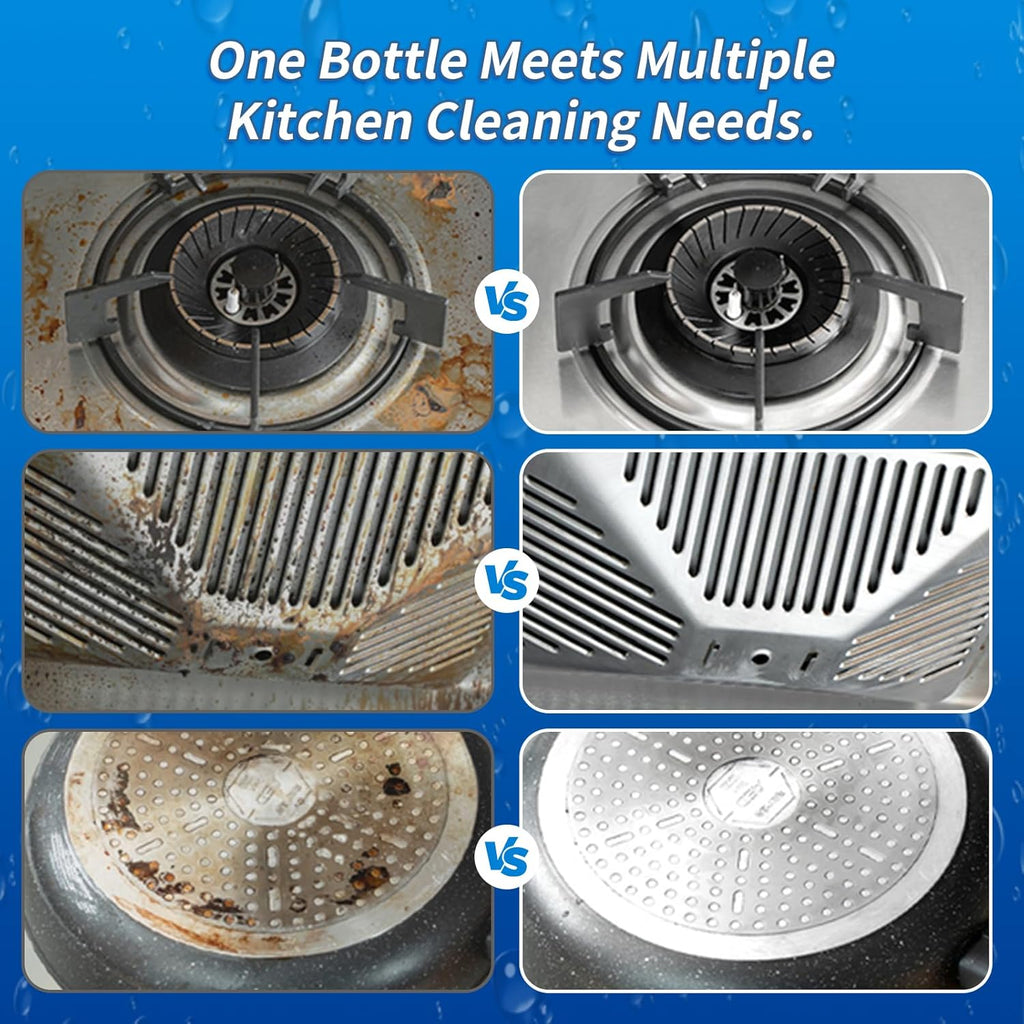 2PCS Spray Splash Cleaner, 2026 New Multi-Purpose Handheld Degreaser, Powerful Foam Sprays for for Kitchen, Easy to Use Rust Remover for Kitchenware, Grime Remover Spray for Home Family